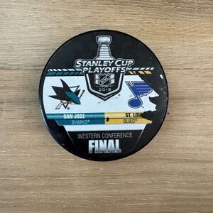 NHL Stanley Cup Playoffs Hockey Puck 2019 Western Conference Sharks VS Blues